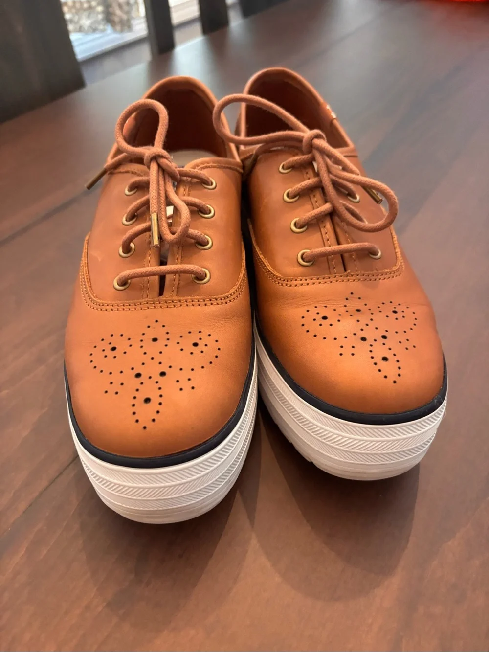 Keds Women’s Cognac Lace-Up Platform Sneakers